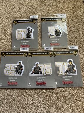 Vegas Golden Knights Black and Gold Hockey Jersey Patch set 2019-2020